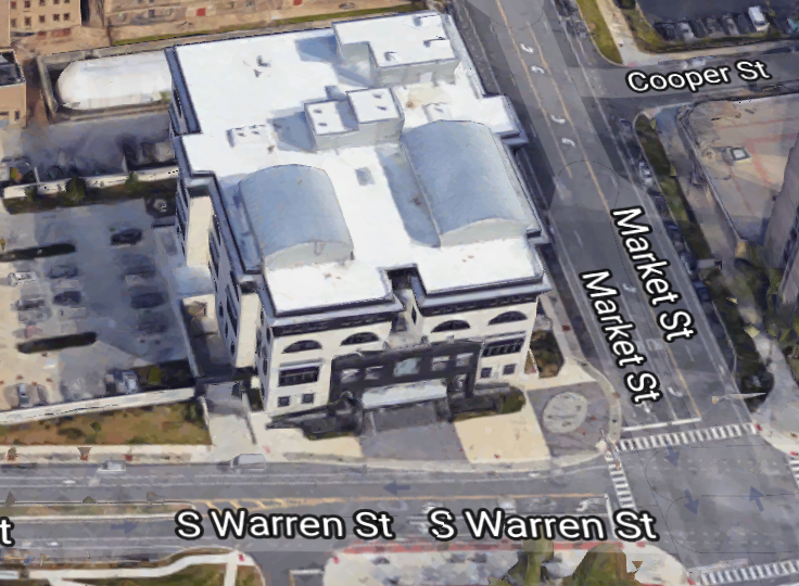 Criminal courthouse at 472 S Warren St Trenton, New Jersey, where all Mercer County crimes of the first, second, third or fourth degree are handled.